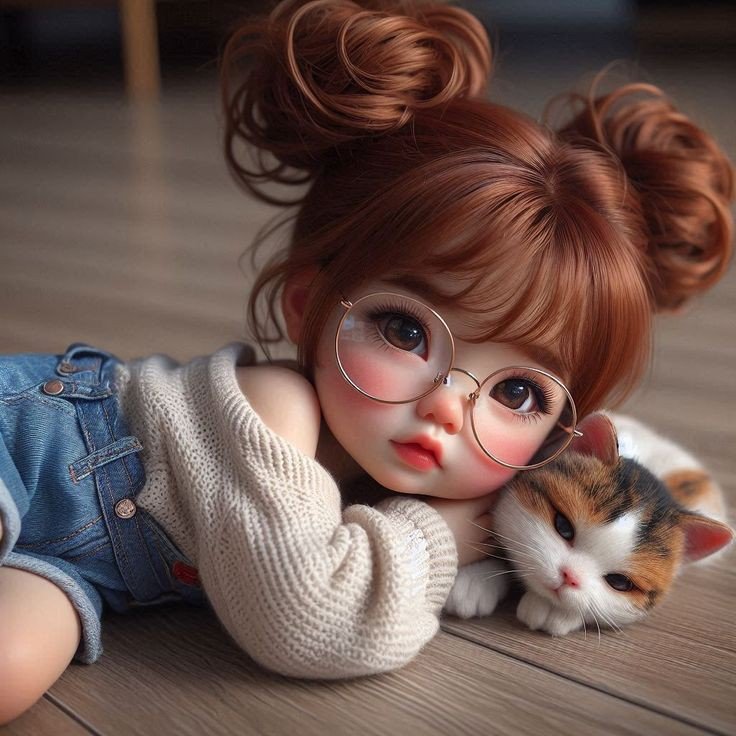 Cute sad doll dp sale